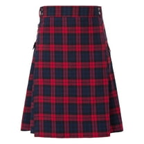 NAFUU Mens Scottish Tartan Kilt Fashion Scottish Style Plaid Contrast Color Pleated Skirt Mens Scottish Tartan Kilt Hiking Cargo Pants