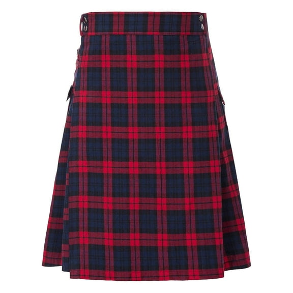 Scottish Skirts Mens Utility Kilt Scottish Tartan Apparel Black & Irish Hybrid Kilts Men Pants Kilt Scotland Gothic Kendo Pocket Skirts