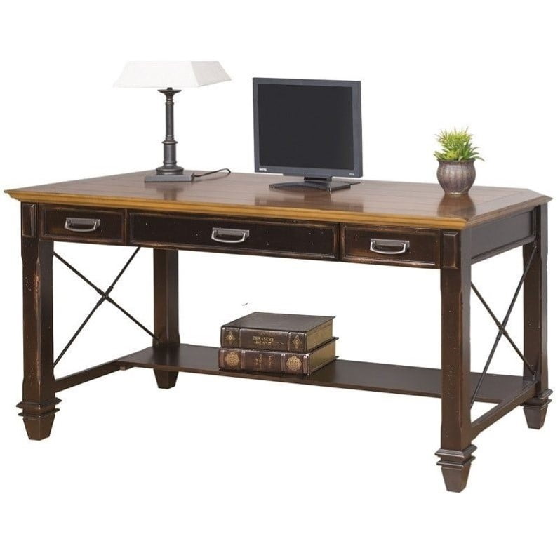 Martin Furniture Hartford Writing Desk In Two Tone Distressed