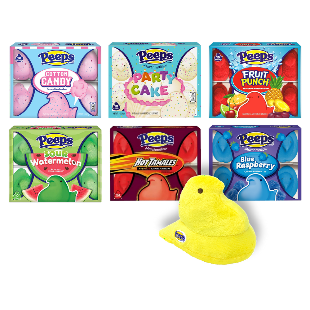 PEEPS Flavored Party Box 6pk w/ Plush