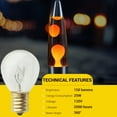 thumbnail image 6 of 4 Pack Lava Lamp Bulb S11 25W E17 Base Lava Lamp Light Bulb,Replacement Bulbs for 14.5 Inch Lava Lamps and Glitter Lamps,120 Volt,Dimmable,2700K Warm White, 6 of 7