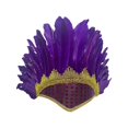 thumbnail image 4 of Tocado de plumas, diadema, banda para el pelo, decoración de disfraces, tocado, sombrero para fiesta de Festival Púrpura Salvador Tocado indio, 4 of 9