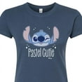 thumbnail image 3 of Disney - Lilo & Stitch - Stitch's A Pastel Cutie - Juniors Fitted Graphic T-Shirt, 3 of 5
