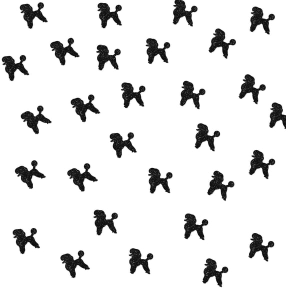 120pcs Poodle Confetti, Puppy Birthday Party Supplies, Pet Dog Paper Cut Out, Poodle Table Confetti for Baby Shower, Pet Dog Birthday Party Table Decoration