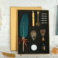thumbnail image 3 of Vintage Feather Pen and Ink Set Glittering Quill Pen Fountain Pen Calligraphy Dip Pen Writing, 3 of 8