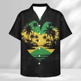 thumbnail image 2 of Short Sleeve Shirts for Men Lapel Button Down Coconut Tree Graphic Print Summer Beach Tops, 2 of 4