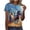 Blue#9527, variant on BOOMNY Womens Horse Racing Short Sleeve Tshirts Crew Neck Graphic Workout T-Shirts Summer Tee Tops for Women