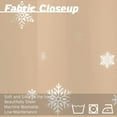 thumbnail image 3 of Aurora Home  Silver Foil Snowflake Thermal Insulated Blackout Curtains Beige - 84"L, 3 of 5