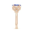 thumbnail image 3 of ANGARA Natural Vintage Style Oval 1.9 ct Tanzanite Ring with Diamonds in 14K Rose Gold for Women (Size-9x7mm) | December Birthstone, Anniversary, Jewelry Gift for Women | Natural Tanzanite Ring, 3 of 9