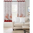 thumbnail image 4 of Seahorse Coral Shell Blackout Curtains for Bedroom Living Room, Starfish Ocean Wave 63 In Long Thermal Insulated Room Darkening Drapes Grommet Window Treatments, 52 x 63 In, 4 of 9