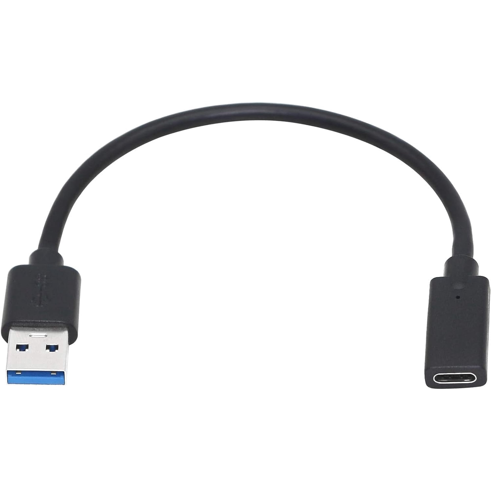 USB 3.0 Type A Male to USB 3.0 Type C Female Gold Plated Connector Converter Adapter (Black) (15cm)