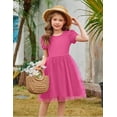 thumbnail image 5 of Oudiya Toddler Girls Tutu Tulle Dresses Party Formal Birthday Summer Puff Short Sleeve Little Girls Dress, 3-8Y, 5 of 8