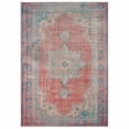 thumbnail image 5 of 2â€™x3â€™ Red and Blue Oriental Scatter Rug, 5 of 5