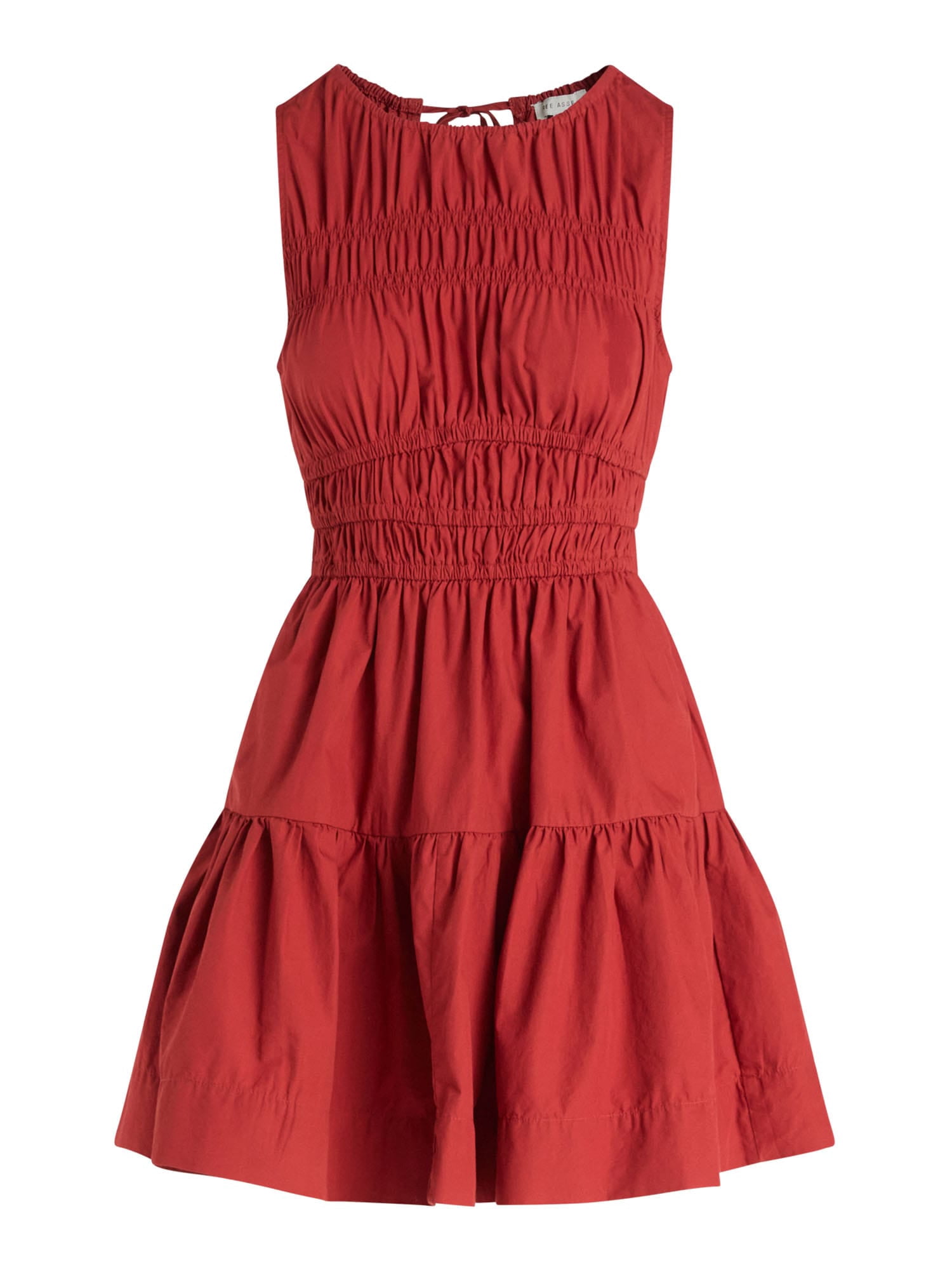Free Assembly Women's Sleeveless Smocked Cotton Mini Dress with Back Tie, Sizes XS-XXL