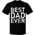thumbnail image 2 of OXI T-Shirt - Best Dad Ever, Basic Casual T-Shirt for Men's and Women Fleece T-Shirt Short Sleeve - Black Small, 2 of 3