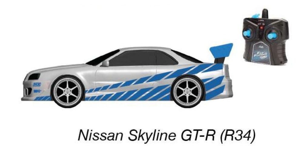 Jouet véhicule Nissan Skyline 2002 1:16 de Fast & Furious radiocommandé par Jada 1 pièce