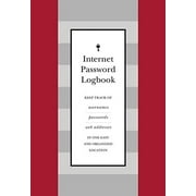 EDITORS OF ROCK POINT Internet Password Logbook (Red Leatherette): Keep Track of Usernames, Passwords, Web Addresses in One Easy and Organized Location (Hardcover)