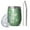 Green Daisy Flower, variant on 12oz Stemless Wine Tumblers Lightpink Daisy Flower Linear Pattern Vacuum Insulated Stainless Steel Travel Tumbler Cups Mug with Lid and Straw for Champaign,Cocktail,Beer with Cleaning Brush