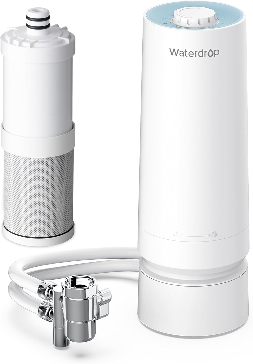 Restored [Ultra Filtration] Waterdrop Water Filter for Sink Faucet, 4000 Gallons Countertop Water Filter System (Refurbished)