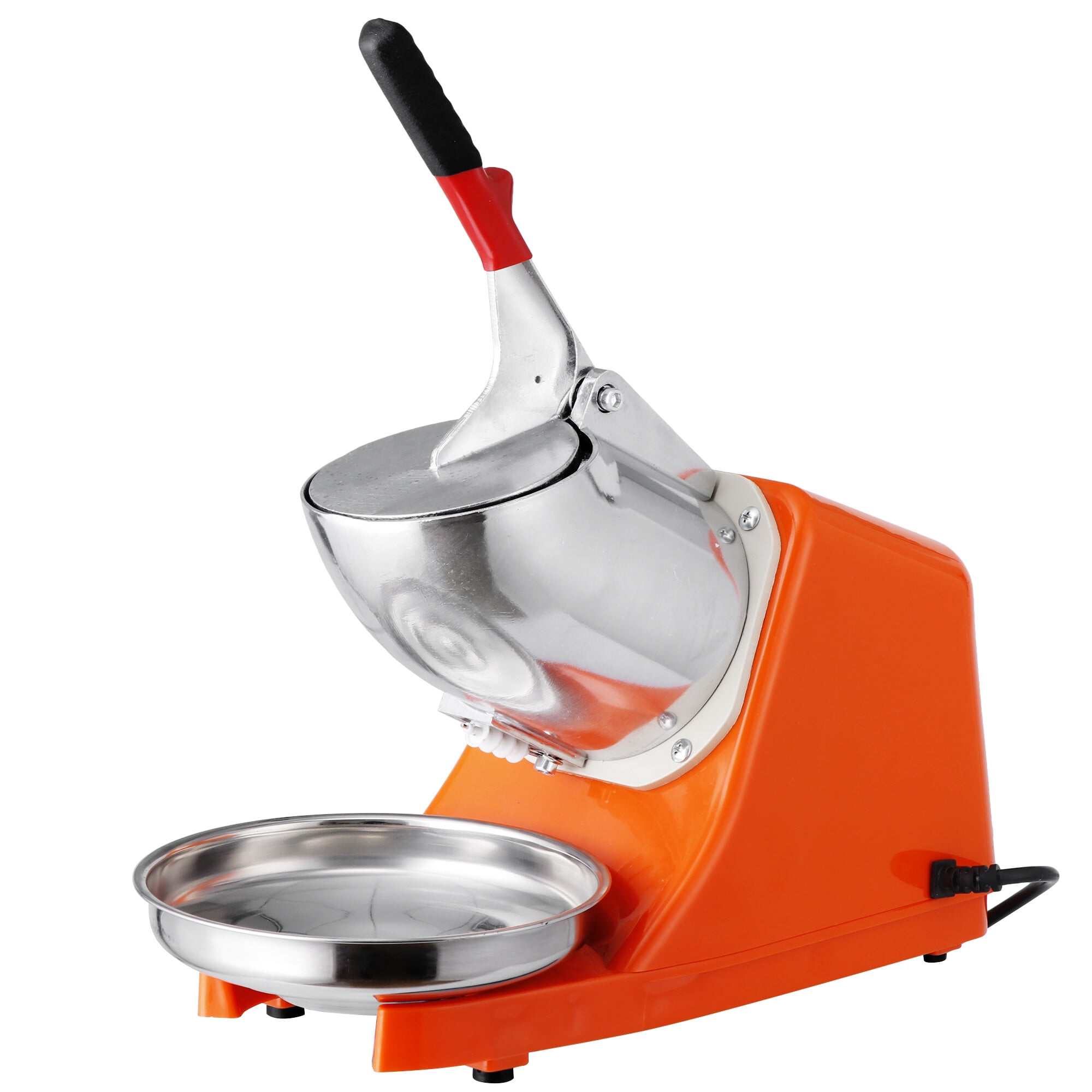 ZenStyle Electric Ice Shaver Orange Stainless Steel Blade Kitchen Snow Maker Machine 300W, 2000R/M