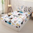 thumbnail image 2 of Homewish Cartoon Dachshund Zipper Twin Comforter Sets with Fitted Sheet and 2 Pillowcases,Cherry Blossom Zipper Bedding Set,White,Polkadot Reversible,4pcs, 2 of 8