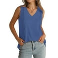 thumbnail image 4 of Diufon Summer Casual Womens Tank Tops Solid Color Breathable Tees V Neck Sleeveless T-Shirts, 4 of 7