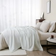 thumbnail image 5 of Great Bay Home All-Season Waffle Cotton Bed Blanket 102x90 (King, Pale Blue), 5 of 6