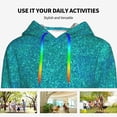 thumbnail image 4 of Honeii Blue Green Glitter Pattern Womens Oversized Hoodies Long Sleeve Sweatshirts Pullover Fall Outfits with Pocket-XX-Large, 4 of 7