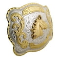 thumbnail image 2 of Horse Belt Buckle Western Texas Cowboy Rodeo Fashion Costume Silver Metal New Big, 2 of 4