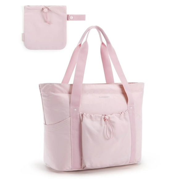 Bolsa de mano BAGSMART para mujer plegable con bolsa de almacenamiento de 20 litros (rosa)