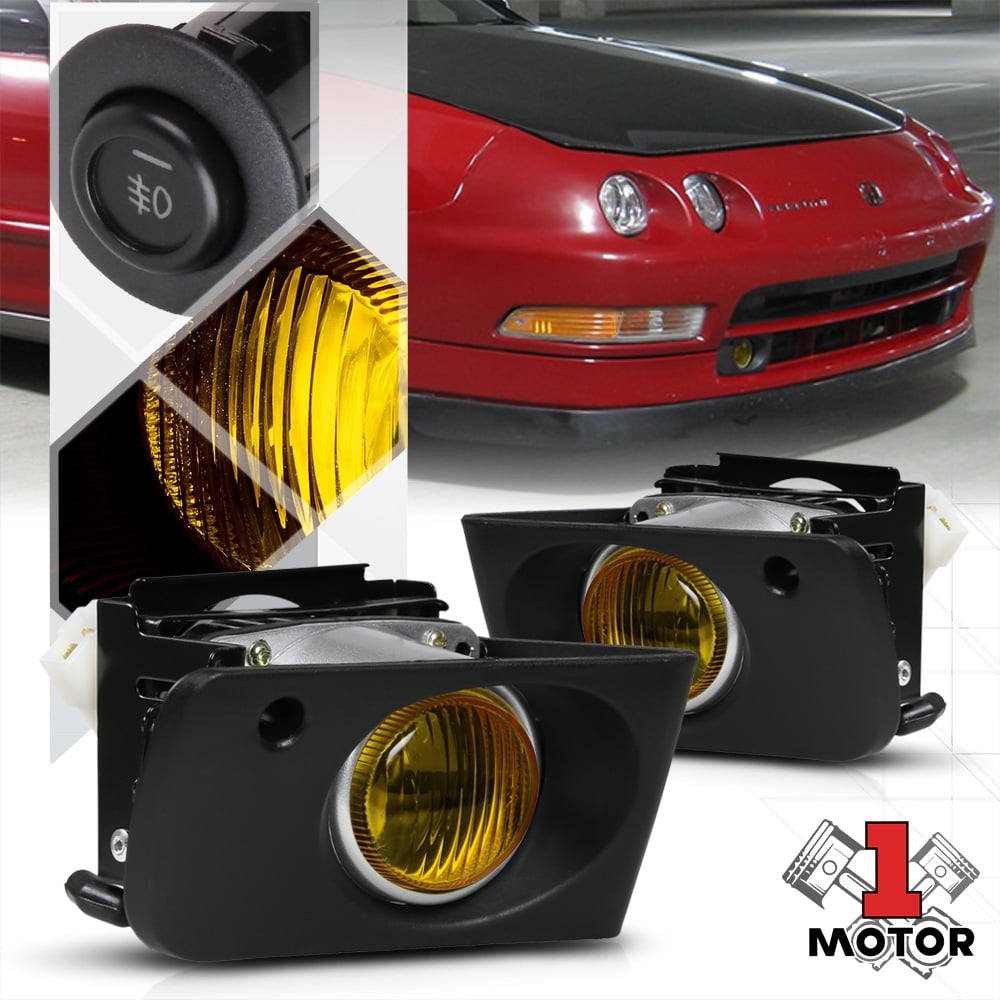 Yellow Lens Fog Light Bumper Lamp w/Switch+Harness+Bezel for 9497