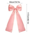 thumbnail image 3 of Btomtd 46" Extra Large Red Bow Christmas Ornaments, Tree Topper with Red Ribbon Satin Bow, Long Streamers for Holiday Decor, Bow Tree Pendant and Hanging Decoration, Pink, 3 of 7