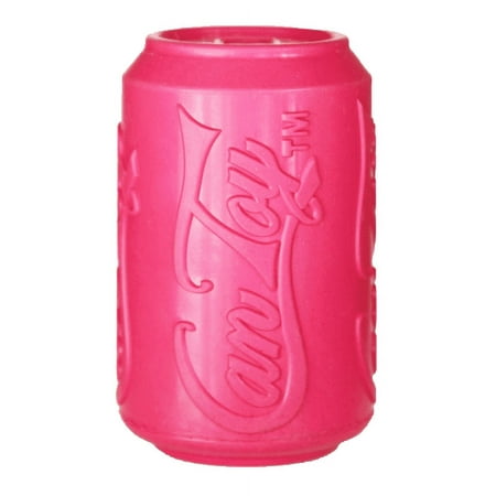 UPC: 0810216022617 | SodaPup – Natural Rubber Soda Can Dog Chew Toy – Treat Dispenser – Slow Feeder – Puppy Compound for Teething Puppies – Pink – Large