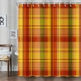thumbnail image 2 of Fall Buffalo Check Plaid Shower Curtain Autumn Orange Checkered Farmhouse Bathroom Decor 72 x 72 Inches, 2 of 5
