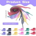 thumbnail image 2 of Gingham Shoe Laces, Gingham Plaid Shoelaces, Flat Ribbon Cotton Shoe Laces for Sneakers & Canvas Shoes, Multiple Colors, 2 of 8