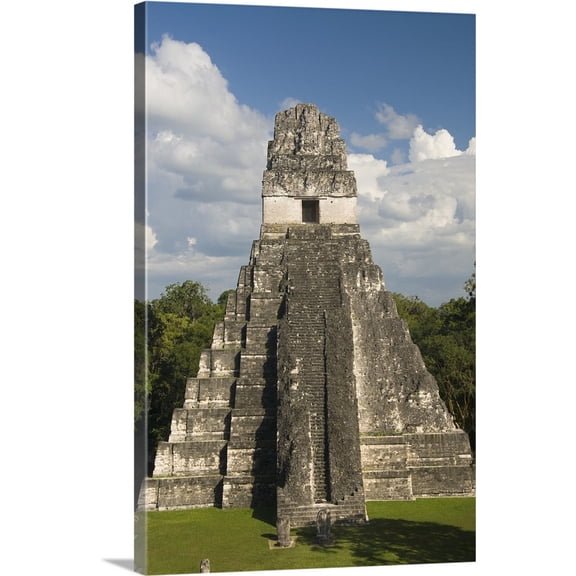 Great BIG Canvas | "Guatemala, Peten, Tikal National Park, Jaguar Temple" Canvas Wall Art - 20x30