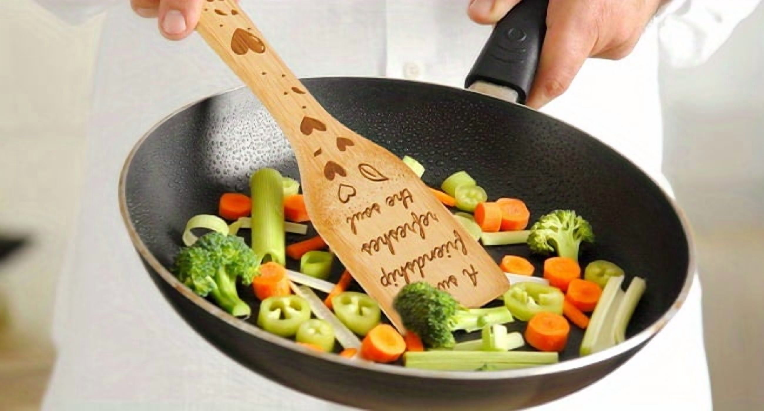 4PCS Personalized Cutting Board Set, Customized Bamboo Wood Kitchen Board with Utensils, Housewarming Gifts New Home, Laser Engraved Utensil Set, Best Friend Cutting Board, Engraved Custom Gifts