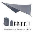 thumbnail image 5 of Canopy Impermeable Tarpaulin Tarpaulin Rhombus Ultralight Garden Camping Portátil Portátil PROTECTOR PROTECTOR REBELLERS DE VIAJE Advancent OD003596-03B, 5 of 5