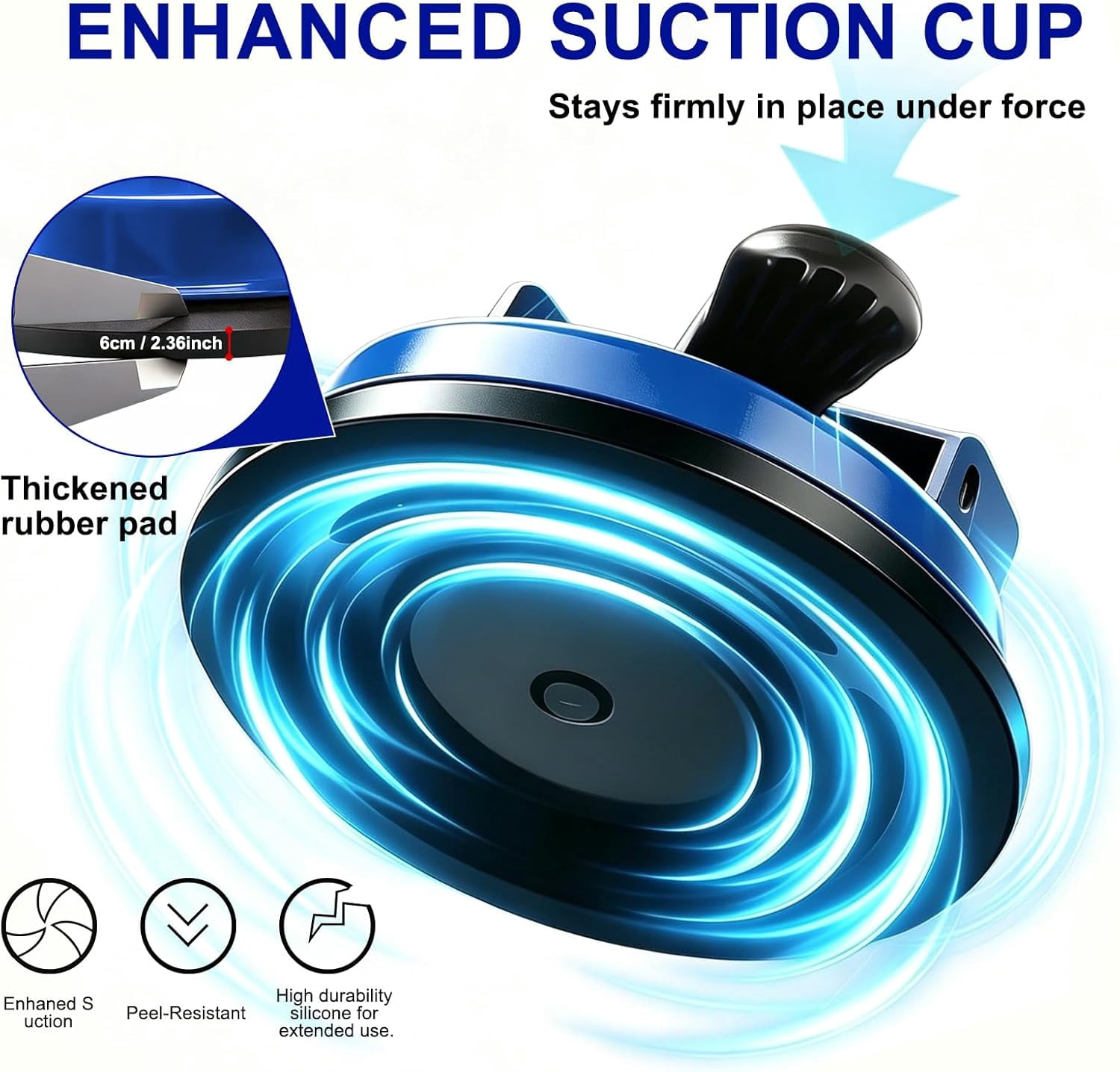 Floor Gap Fixer Tool – Heavy-Duty Iron Body with Enhanced Suction Cup, 45° Striking Surface for Floating Laminate & Vinyl Plank Flooring Repair, Includes 6 Adhesive Pads & Cleaning Blade