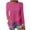 Hot Pink, variant on Long Sleeve Eyelet Tops for Women Dressy Casual Crew Neck Shirts Trendy Irregular Ruffle Hem Women Tops Eyelet Embroidery Blouses Hot Pink L
