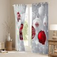 thumbnail image 3 of Manfei Happy New Year Curtains Pack of 2 (42x84 Each),Christmas Snowflake Curtains Blackout,Red Xmas Ball Bedroom Curtains For Adults,Super Cozy Room Decor, 3 of 6