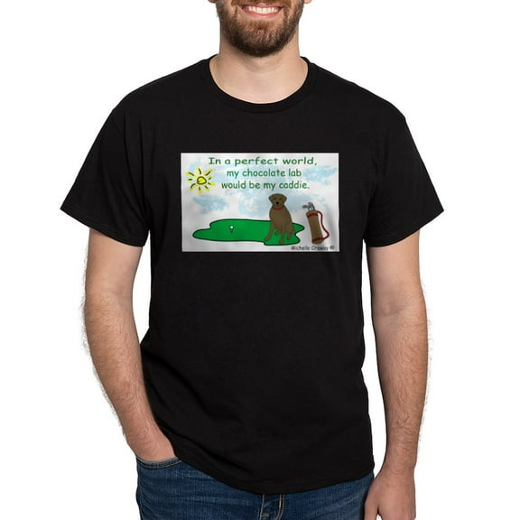 CafePress - Chocolate Lab Dark T Shirt - Men's Classic Graphic Cotton T-Shirt