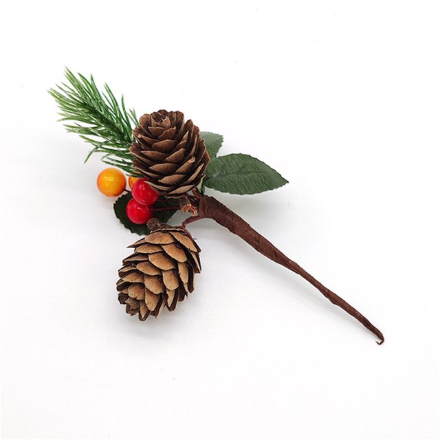 Décoration d'Automne pour Porche Extérieur Tiges de Baies Rouges Artisanat Branche Couronne de Noël Houx Branches Artificielles Petits Pics Floraux pour Couronnes de Fleurs de Noël Cadeaux de Noël DIY