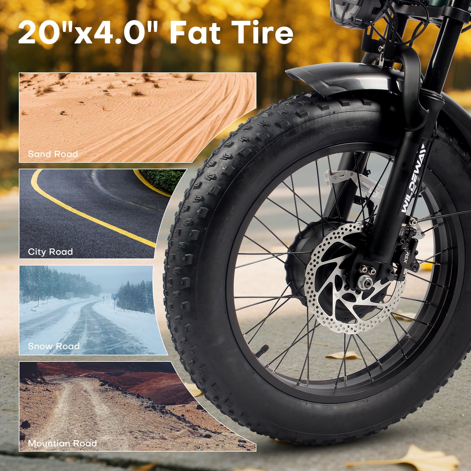 2300W Foding Dual Motor Electric Bike for Adults 20'' 48V 20Ah Ebike 55Miles Long Range 4.0 Fat Tire Off Road E-mountain bike Full Suspension Hydraulic Brake Electric Bicycles UL2849