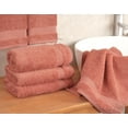 thumbnail image 3 of Cotton Paradise 100% Cotton Turkish 4 Piece Hand Towel Set, Soft Absorbent Face Towels Clearance Set, Coral, 3 of 6