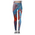 thumbnail image 3 of TOWED22 4th of July Leggings for Women Womens American Flag Leggings Women's Running Pants Summer Yoga Pants(Sky Blue,S), 3 of 5