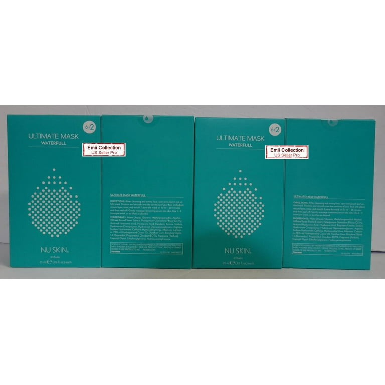 Nu Skin Ultimate Waterfull 6+2 Face Masks 25ml, 4 Boxes, Made in