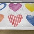 thumbnail image 6 of Ambesonne Grunge Place Mats Set of 4, Watercolor Heart Romance, Standard Size, Red Blue Yellow, 6 of 6
