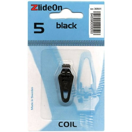 ZlideOn Zipper Pull Replacements Coil 5-Black Multi-Colored