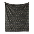 thumbnail image 1 of Floral Soft Flannel Fleece Throw Blanket, Continuous Chamomile Flowers Scene Leaves Simplistic Botany Pattern, Cozy Plush for Indoor and Outdoor Use, 50" x 70", Dark Grey and Multicolor, by Ambesonne, 1 of 5